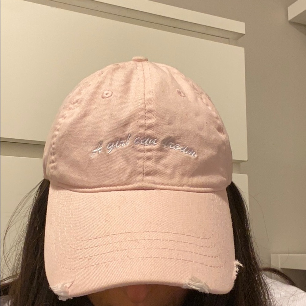 “A girl can dream” Pink cap